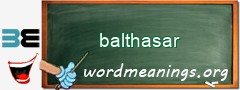 WordMeaning blackboard for balthasar